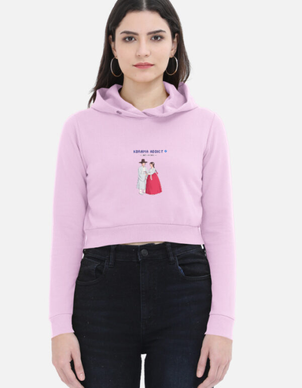 Certified K-Drama Addict Women's Cropped Hoodie