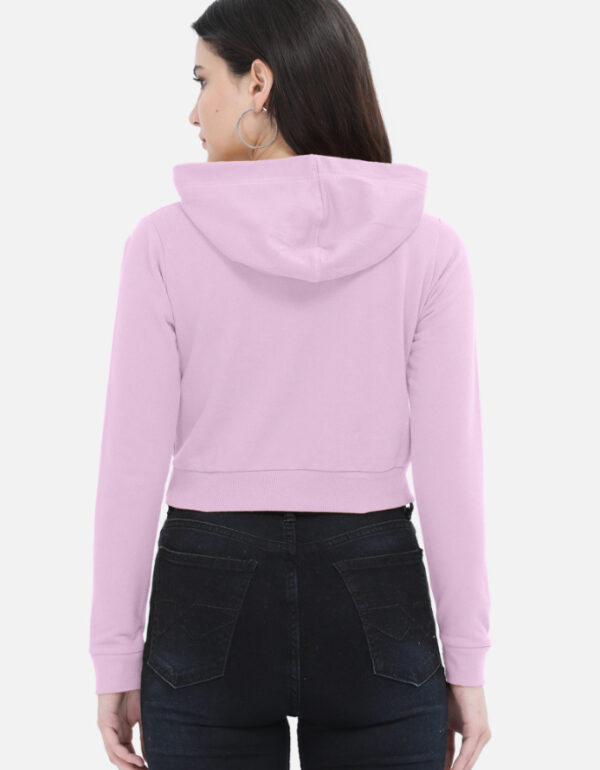 Korean heart Female Cropped Hoodie