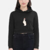 Korean heart Female Cropped Hoodie