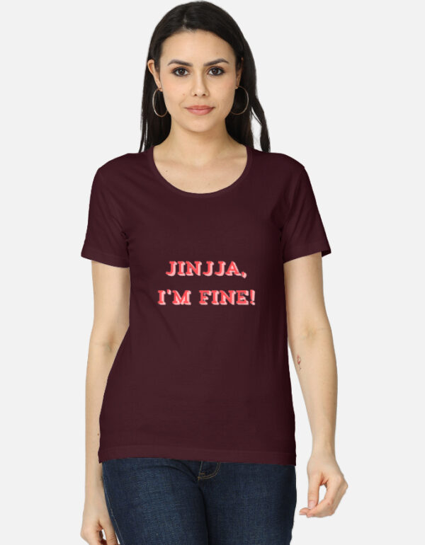 Jinjja, I'm Fine! Women's Classic Cotton T-Shirt | Korean Aesthetic Graphic Tee